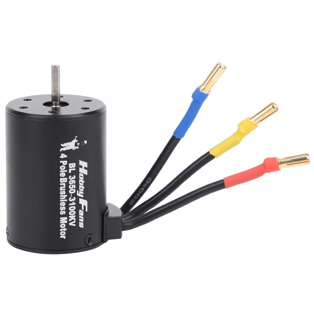 HUIOP Wodoodporny Bezszczotkowy Silnik 3650 3100KV o Wysokim Momencie Obrotowym do Samochodu 1/10 RC, Aluminiowy Zbiornik Chłodzący, Bezszczotkowy Zestaw ESC 60A