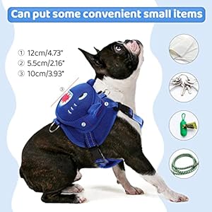 Dog-Harness-Backpack-Cute-Doggie-Backpack-Carrier-for-Small-Medium-Dogs-No-Pull-Dog-Saddle-Bag-Pet-Vest-Mesh-Shark-Self-Bag-with-D-Ring-for-Puppy-Outdoor-Travel-Hiking-Adjustable-Dog-Bag - Cucciolini Doodles   Dog-Harness-Backpack-Cute-Doggie-Backpack-Carrier-for-Small-Medium-Dogs-No-Pull-Dog-Saddle-Bag-Pet-Vest-Mesh-Shark-Self-Bag-with-D-Ring-for-Puppy-Outdoor-Travel-Hiking-Adjustable-Dog-Bag