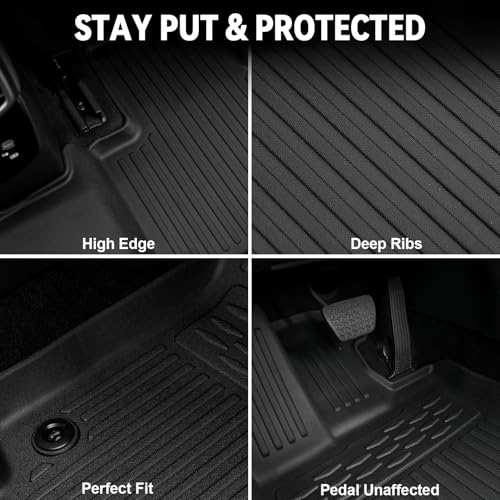 Floor Mats for Lexus RX350/RX350H/RX500h 2023-2026, All Weather Floor Mats Trunk Cargo Liner with Backrest Protectors and Door Sill Guards Accessories, Full Coverage Set (Not fit RX450h & PHEV) - Image 5