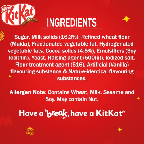 Image of Nestle KitKat Cele-Break, 2 Fingers Mini Gift Box, 15 Units, 15 x 12.1g, 181.5g Box