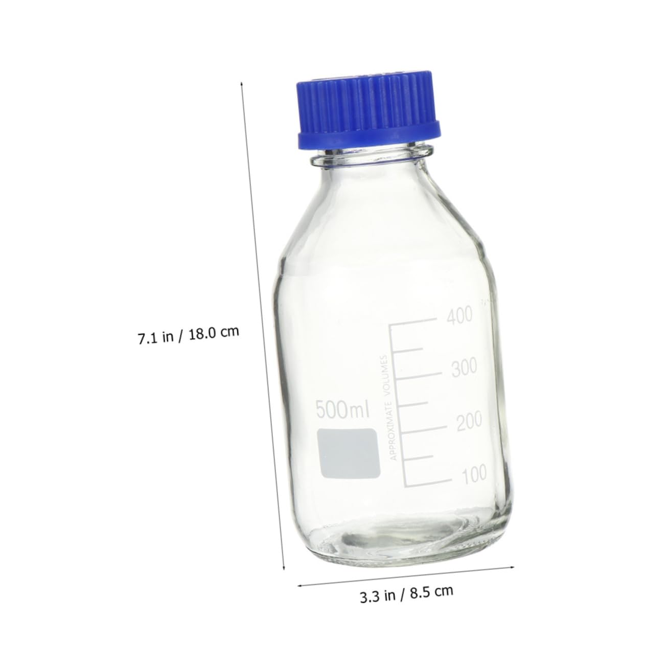 MUSISALY 1pc Reagent Bottle Sealing Bottles Container with Lid Sealed Container Round Media Storage Bottle Sealing Liquid Storage Container Laboratory Supplies Lab Reagent Glass
