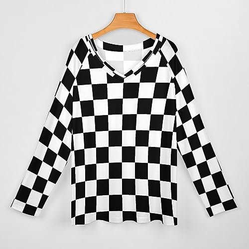 AMRANDOM Women's Golf Polo Shirts V-Neck Long Sleeve Collarless Tennis Running T-Shirts Quick Dry3