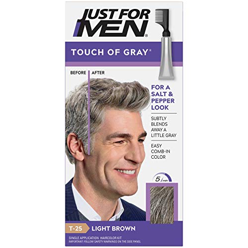 JUST FOR MEN Touch of Gray Hair Treatment T-25 Light Brown 1 Each (Pack of 5) JUST FOR MEN Touch of Gray Hair Treatment T-25 Light Brown 1 Each (Pack of 5)