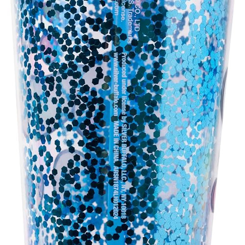 Image of Silver Buffalo Sanrio Hello Kitty Friends Cinnamoroll Hearts Cherries Plastic Confetti Cold Cup with Lid and Straw, 32 Ounces (Pack of 12)