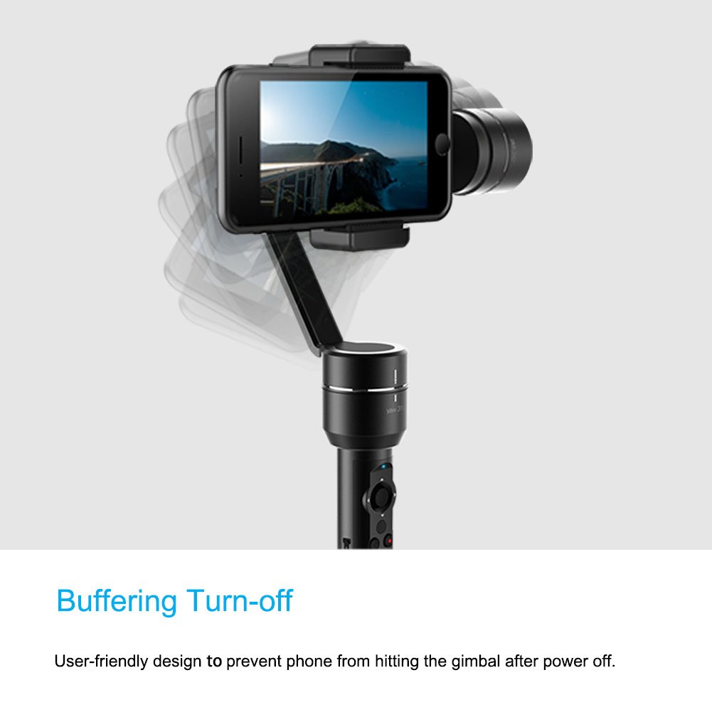 OFFICIAL AIbird Uoplay2 3 Axis Handheld Universal Smartphone Steady Gimbal Stabilizer for iPhone 8 and 8 Plus and Samsung Huawei Xiaomi GoPro Hero 3 4 5/other Sports Action Camera of Similar Size