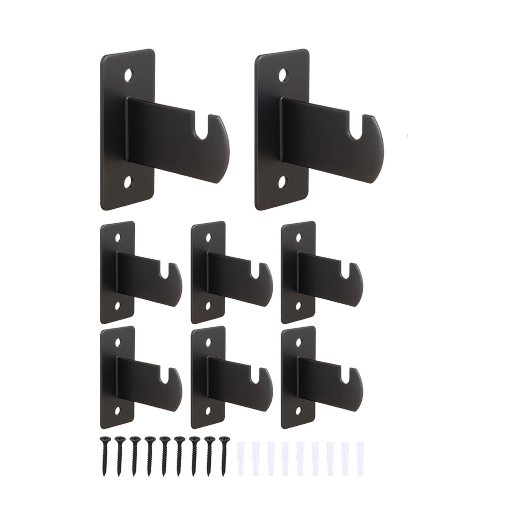 Tuidzljd Metal Grid Wall Panel Display Hooks with Screws, 12 Pcs Gridwall Mount Brackets, Space Saving Grid Hangers