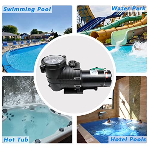 Image of TRUPOW 2.0HP 110GPM Swimming Pool Pump 110V Garden InGround and Above Ground Pool Water Pump with Strainer Filter Basket
