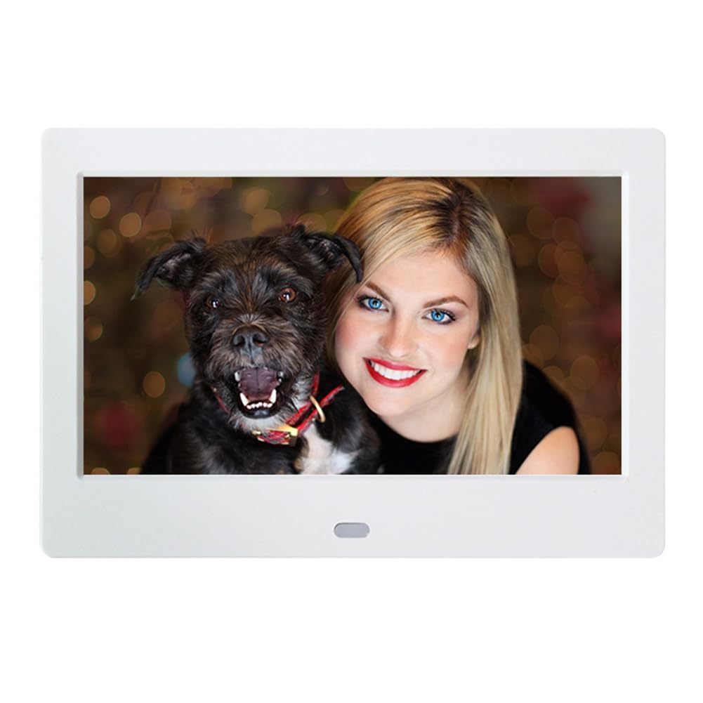de Fotos Digital HD de 7 Pulgadas 800x480 LED Álbum de Fotos Electrónico Inteligente de Fotos LCD con Control Remoto-Enchufe Europeo B