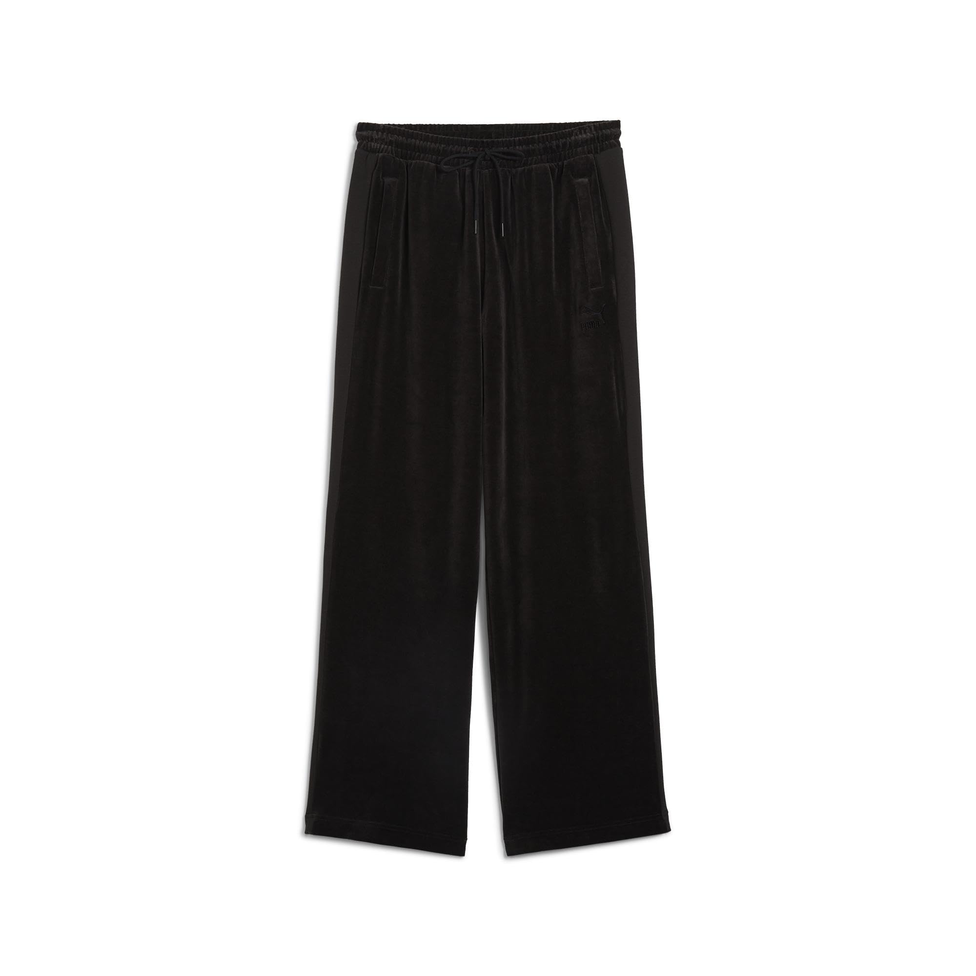 Mens T7 Oversized Velour Pants Casual - Black