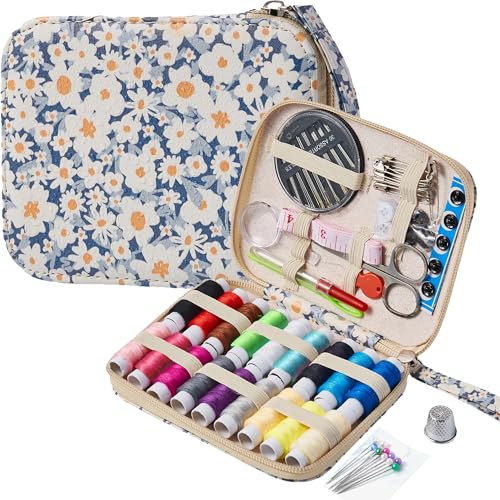 Daisy Sewing Kit Printing Sewing Kit,Professional Sewing Supplies for Adults,