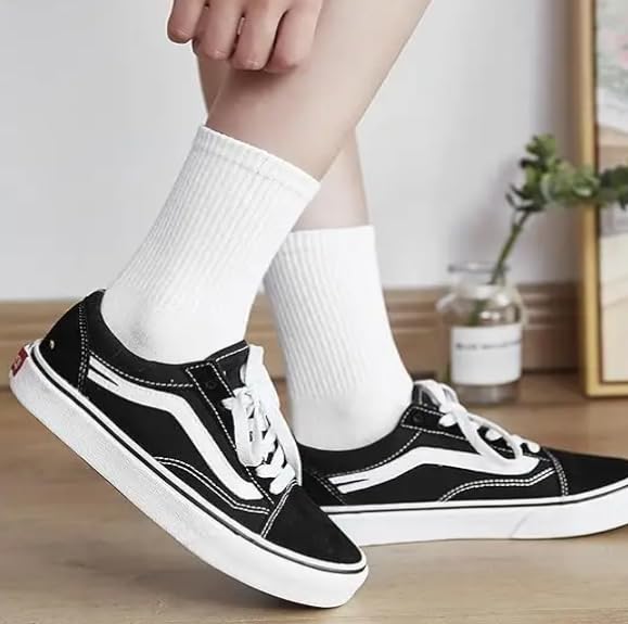 N.KE Unisex Performance Cussion, Athletic Sport Running Performance Cushion Crew Socks with Arch Support, Reinforced Heel & Toe – Soft, Durable & Breathable Cotton Blend Socks (6 packs)3