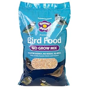 Richard Jackson Premium Bird Food No Grow Mix, High Energy, No Weeds, No Mess Wild Bird Feed with added Vitality Booster, Flower Power Range (12.75kg)