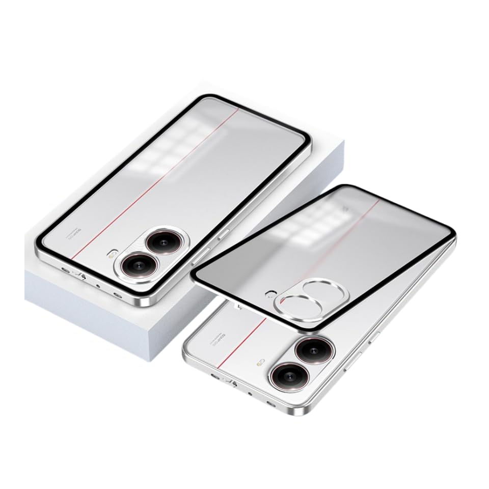 Amazon.co.jp: POCO F7用バンパー アルミ 半透明背面パネル付 ケース