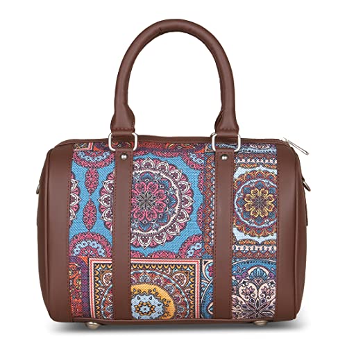 Image of ZOUK Vegan Leather Handmade Women's Handbags with double handles and detachable Sling Strap
