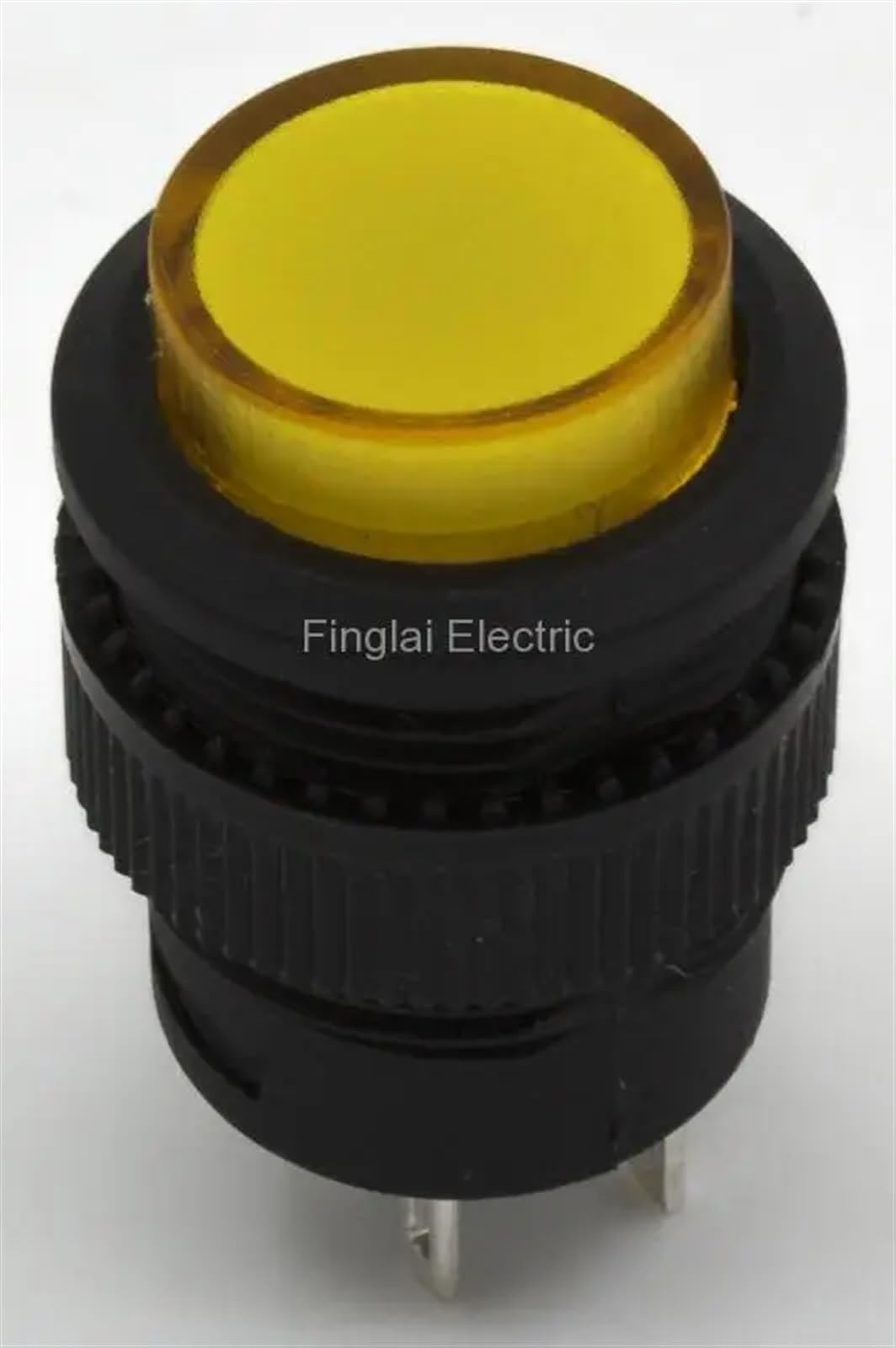 JNURGWLYH 100pcs / lot R16-503BD 16mm Reset - Off Round Push Button Switch pushbutton with 3V Light(Giallo)