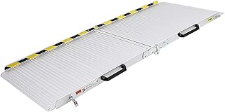 JenLn Rampa Plegable Portátil De Rampa De Rampa De Rampa De Aluminio De Rampa De Aluminio para Scooter De Silla De Ruedas (Color : Silver, Size : 150x75cm)