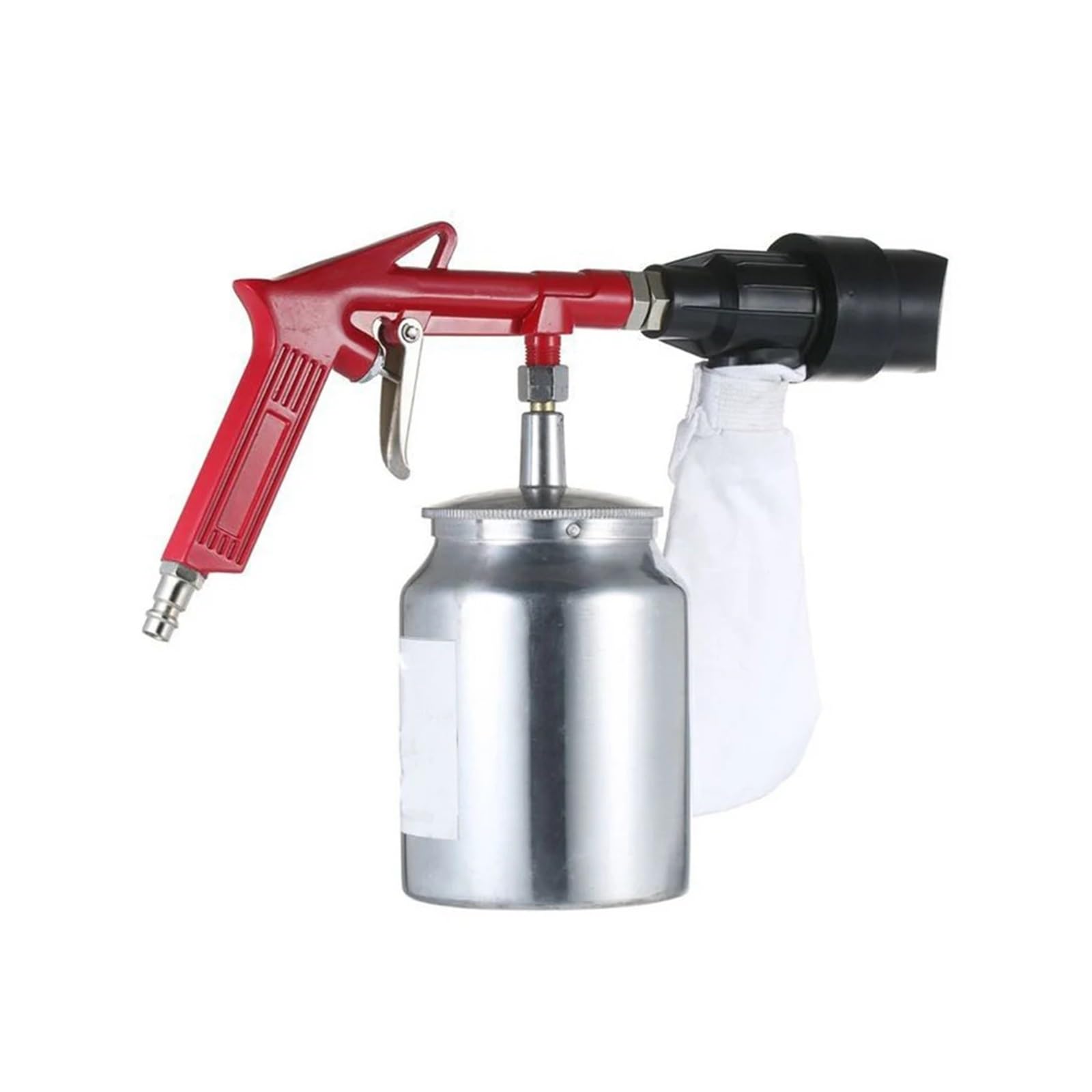 Pistolet natryskowy, Pneumatyczny pistolet do piaskowania - 1/4 cala 450 ml urządzenie do piaskowania z 4 dyszami do usuwania rdzy