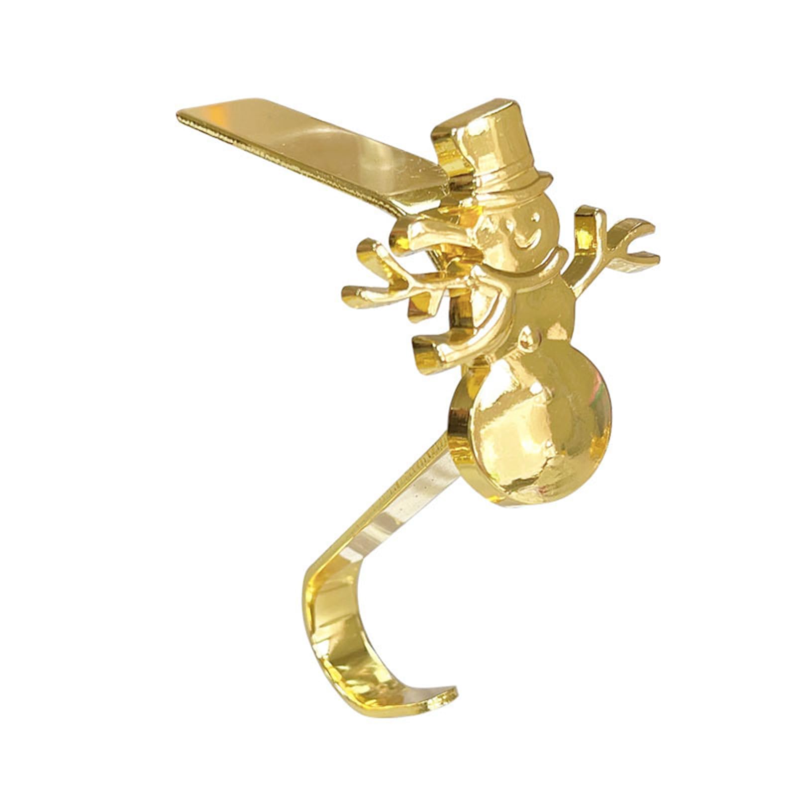 Buxuaaaa Snowman Premium Metal Wall Hook Christmas Themed Snowflake Design Practical Decorative Hangers For Stockings Storage Christmas Fireplaces Hook Metal B Shaped Gold Snowflake Design