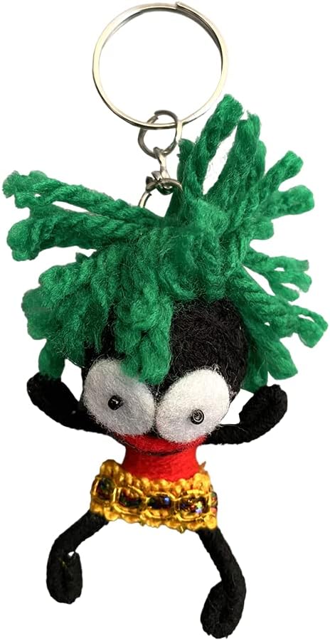 VIE Voodoo String Doll Keychain, Design T255