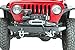Fishbone Offroad Jeep TJ Winch Plate Steel 97-06 Wrangler TJ Black Textured Powdercoat Piranha Series - FB21052