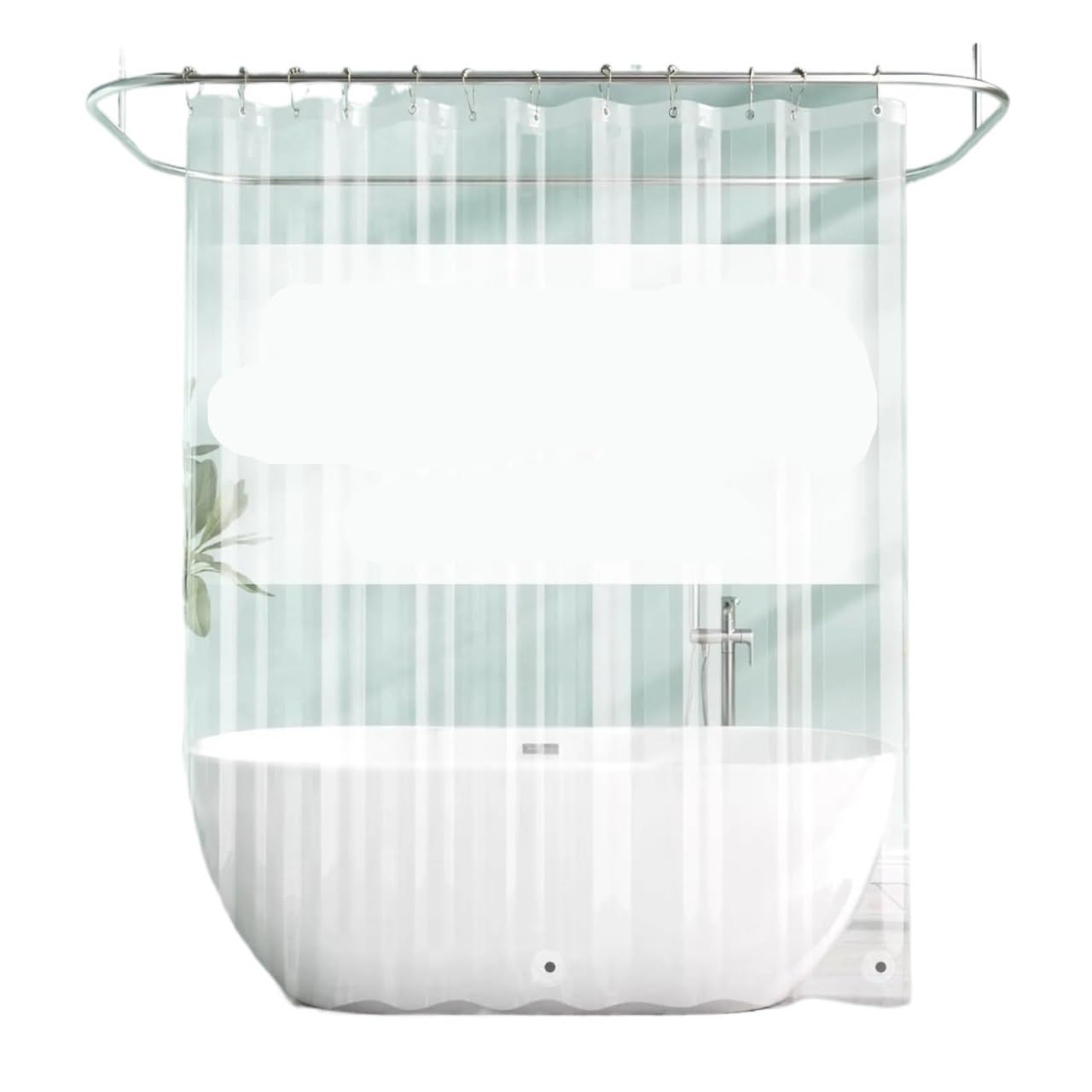 AIMANQI Transparent Shower Curtain & 12 Grommets(80X180cm)