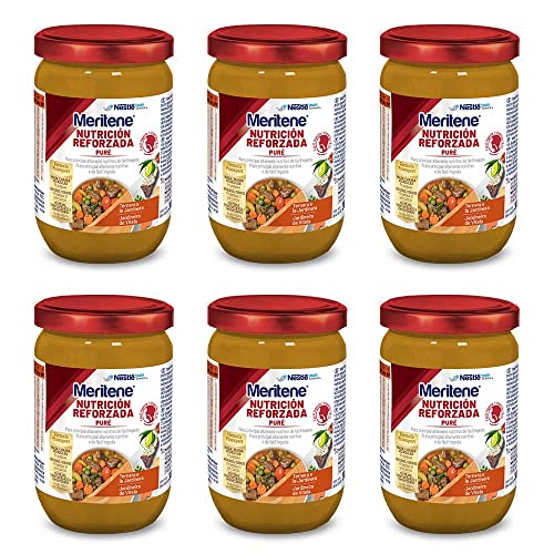 Meritene Nutrición Reforzada – Puré de Ternera a la Jardinera – 6 Tarros de 300g