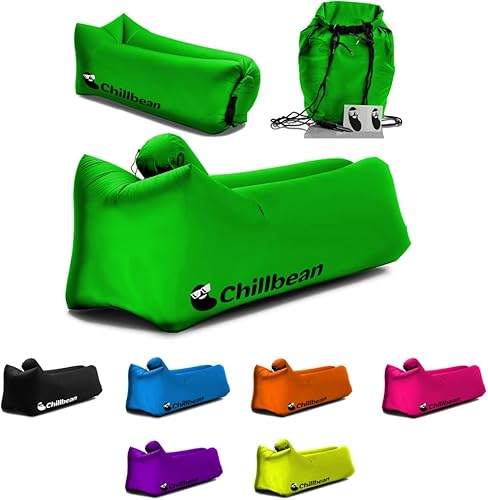 CHB-1 - Tumbona inflable, tumbona inflable con almohada, sofá inflable de playa, sofá de nailon de una sola capa antifugas para campamento al aire