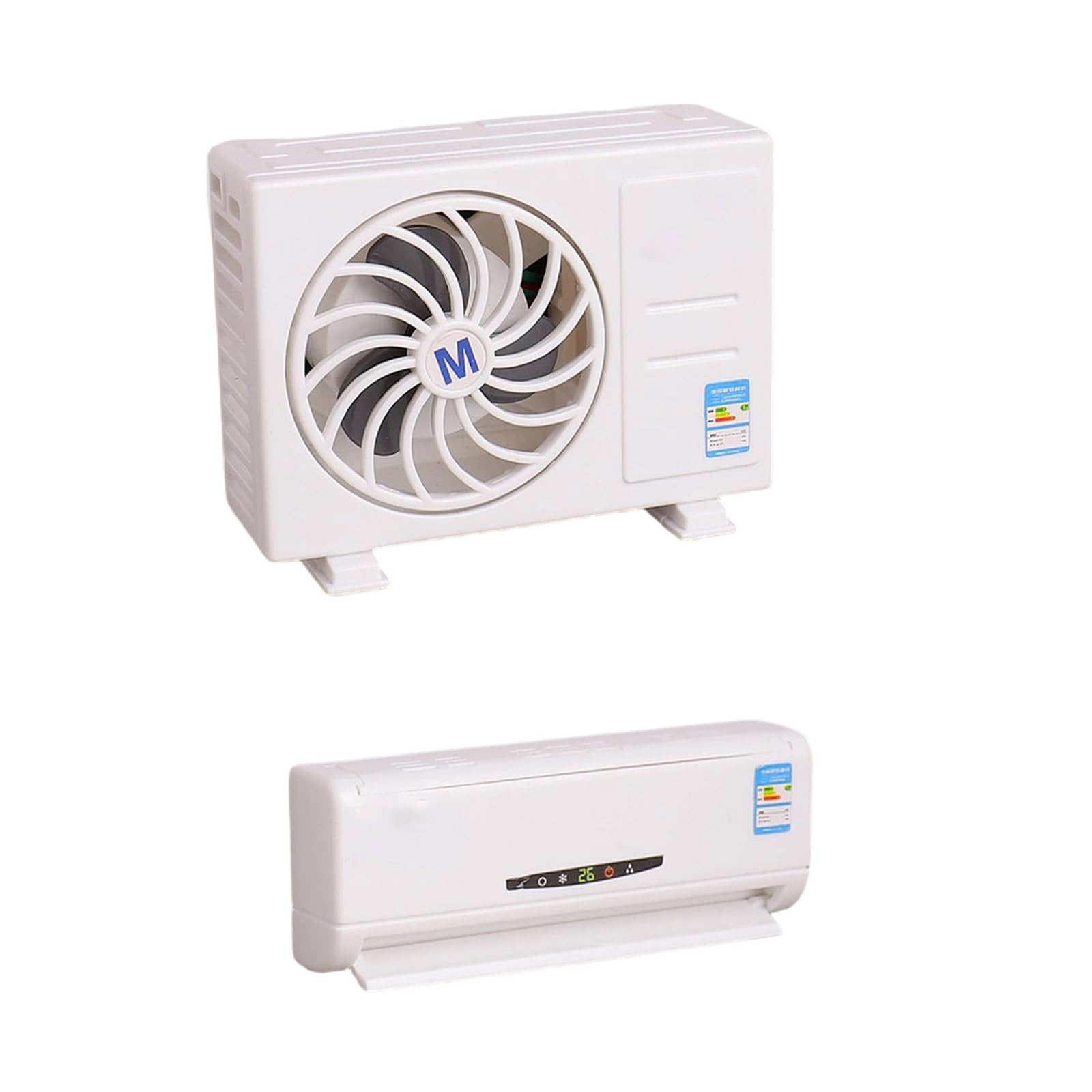 KHZen Dollhouses Air Conditioners Model Solar Powered Operations ABS Promotes Imaginative Play Educational Dollhouses Air Conditioners