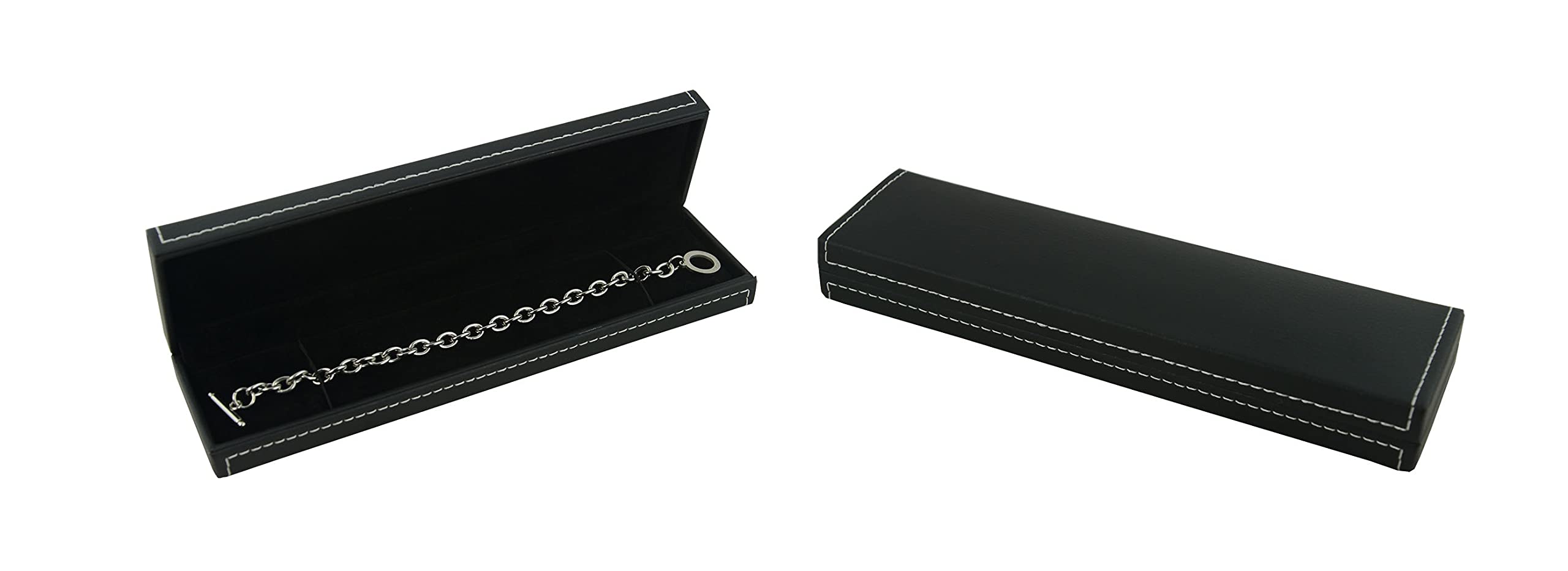 Box Displays White F1 Series Leatherette Display Bracelet Box Jewellery - Storage Retail Display Counter Top Presentation (Number Of Boxes 1)