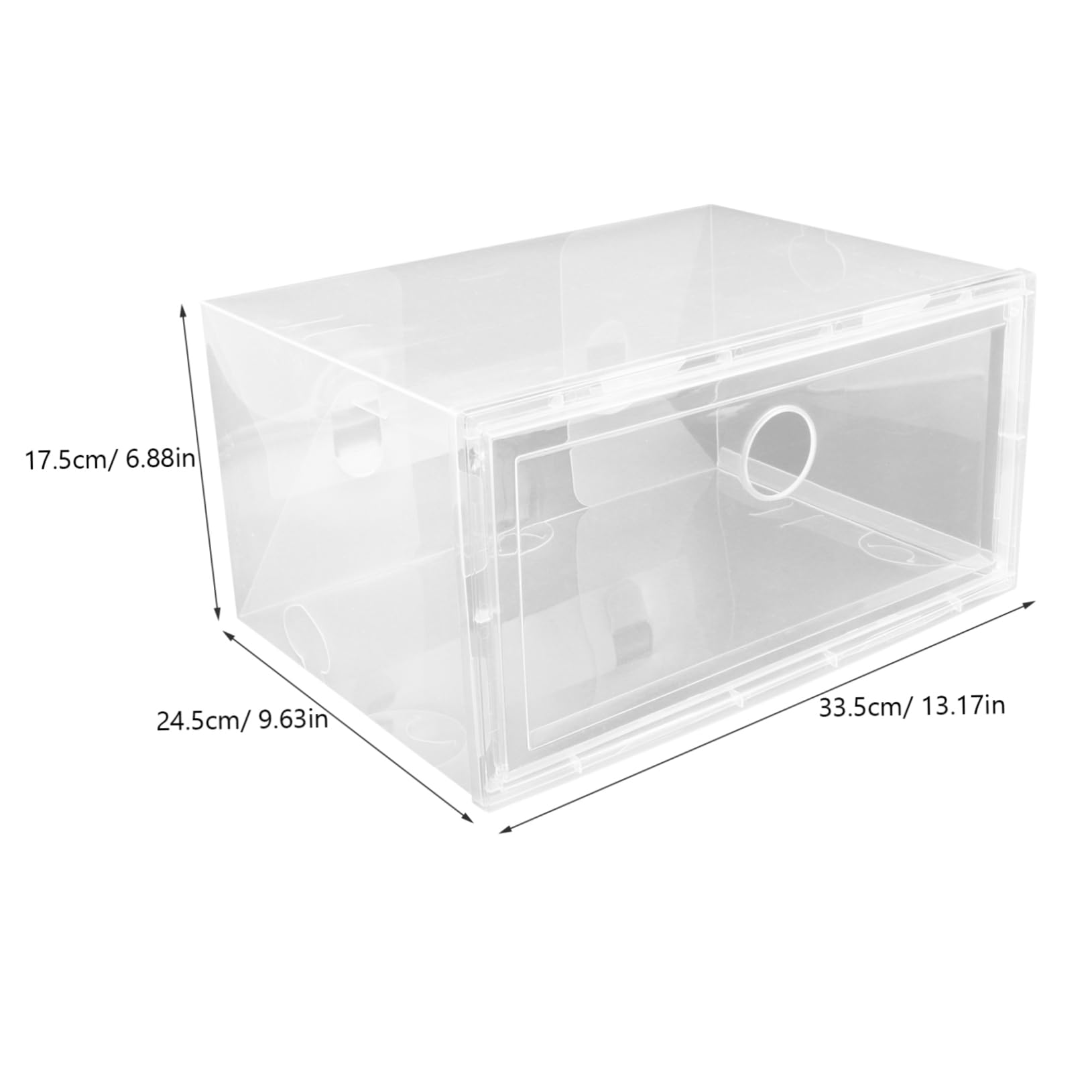 Happyyami 1Pc Stackable Shoes Storage Case Shoe Box for Sneakers Sandals Slippers Easy Clean Footwear Organizer for Home Office Use