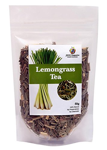 Jioo Organics Lemongrass Tea | Lemon grass Tea Leaves | Herbal Green Tea For Healthy Glowing Skin | Boost Metabolism Used For Detox - 50gram