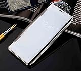 Galaxy Note7 Mirror Shell, OMORRO Newest Awesome Translucent View Flip Smart Stay Window Sleep/Awake Function [QR Code] Mirror Ultralight Slim Protection Case for Samsung Galaxy Note 7 Silver