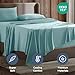 Nestl Split King Sheet Set - 1800 Ultra-Soft Microfiber Bed Sheets - Double Brushed - Deep Pockets - Easy Fit - 5 Piece Set - Bed Sheets & Pillowcases (Split King Size, Light Blue)