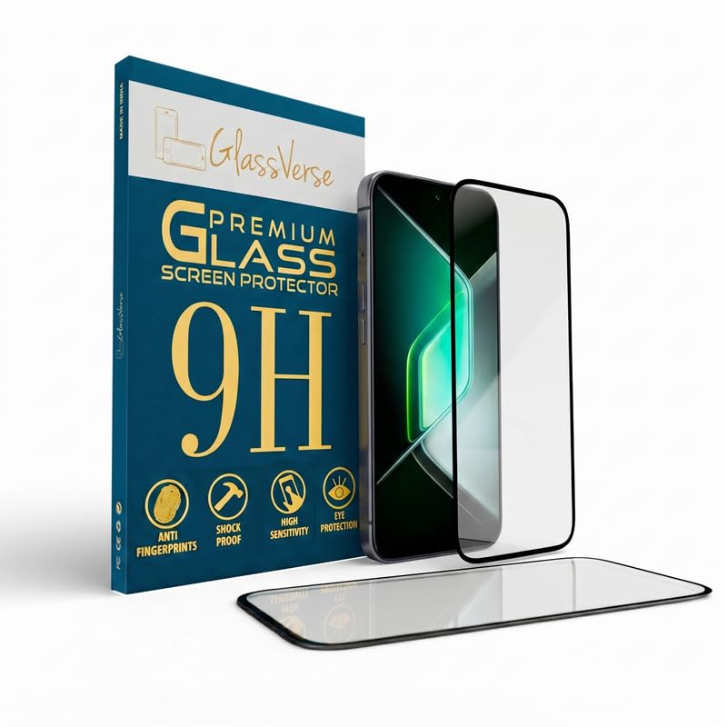 Image of GlassVerse PureView Tempered Glass for Infinix GT 30 Pro 5G | Crystal Clear, 9H Hardness Screen Protector, Edge to Edge, Case Friendly, Hassle-less Installation Kit Included. (Pack of 1)