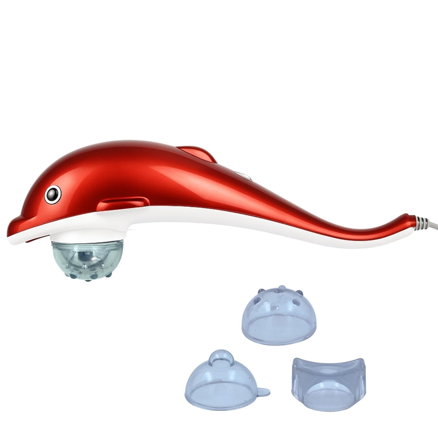 AZHARI COLLECTION Dolphin Massager for Pain Relief – Handheld Dolphin Massager with Vibration & Infrared Therapy – Plug-in Full Body Massager for Stress Relief – Magnetic Therapy for Men & Women (Multicolour)-image-12