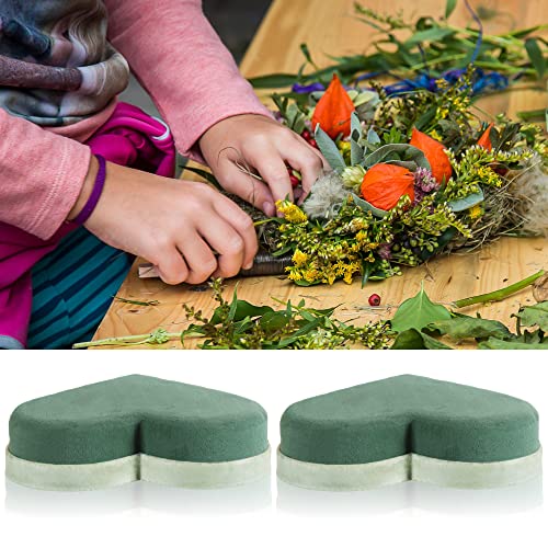com-four® 3x floral foam for flower arrangements in heart shape, floral foam for fresh flowers - Image 2