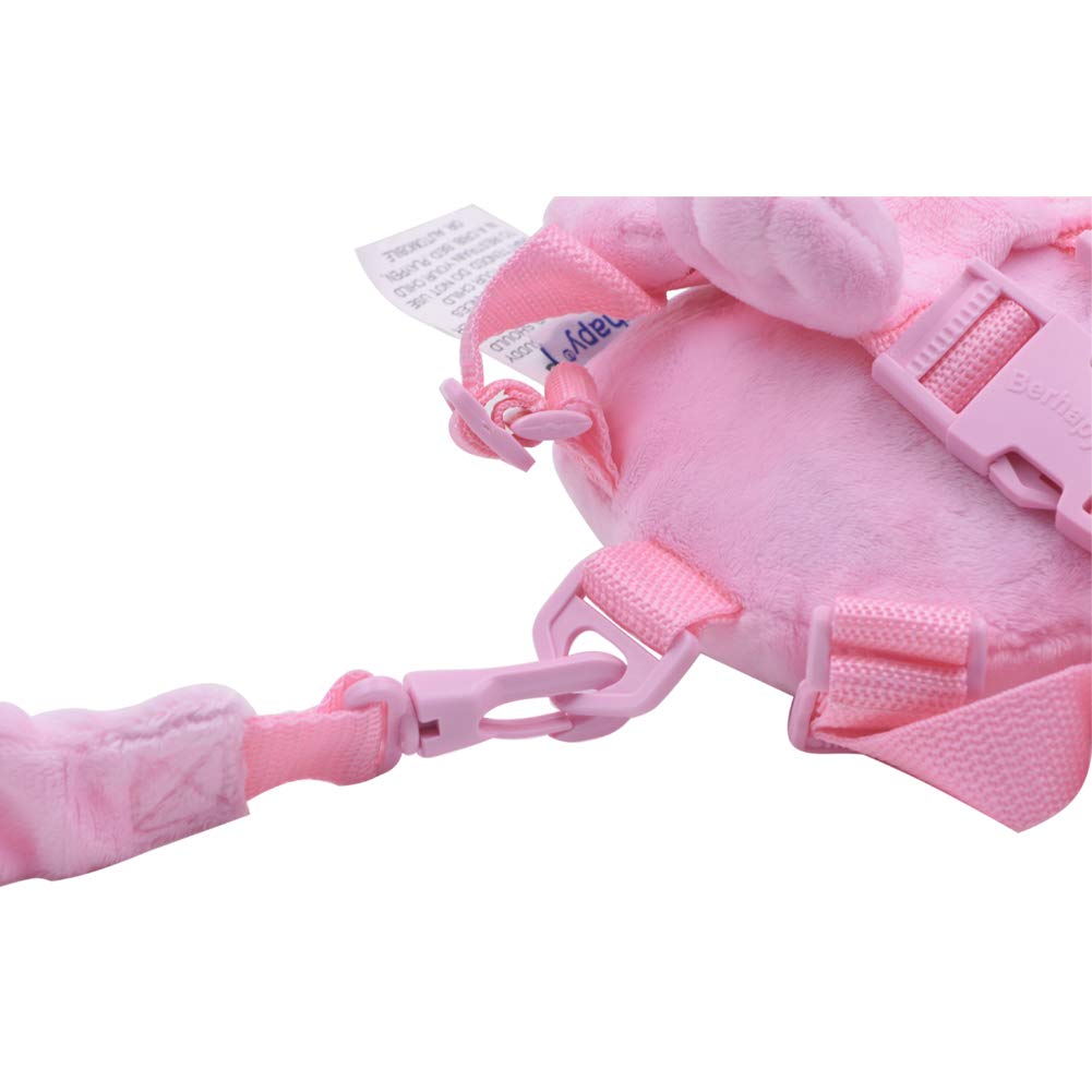 2 en 1 Mono bebé arnés de seguridad mochila niños caminar correa correa correa (rosa perro)