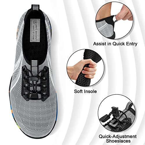 Image of ATHMILE Water Shoes for Men Women River Swim Beach Pool Adult Quick Dry