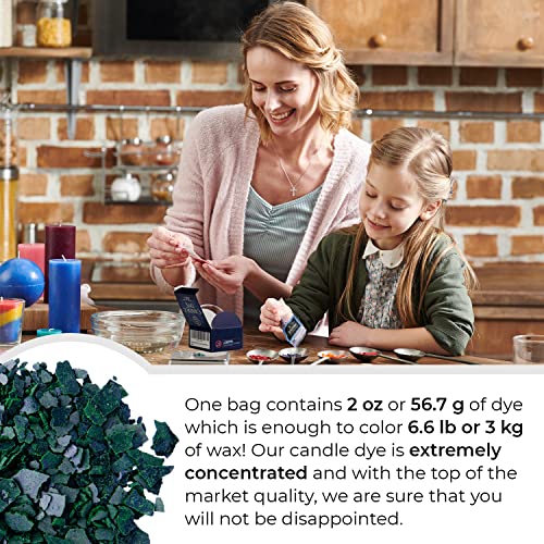Image of Candle Shop - Green Color 2 oz- Dye Chips for Making Candles - Candle Wax Dye - A Great Choice of Colors