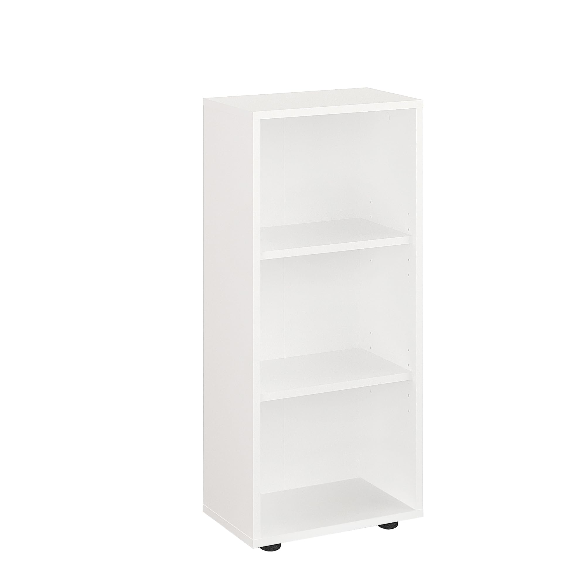 Komto White Bookcase – 3 Tier Bookshelf, Open Storage Shelving Unit for Bedroom, Living Room, Home Office and Dining Room | Lumo 40 x 90 x 24 cm (WxHxD) — image 1