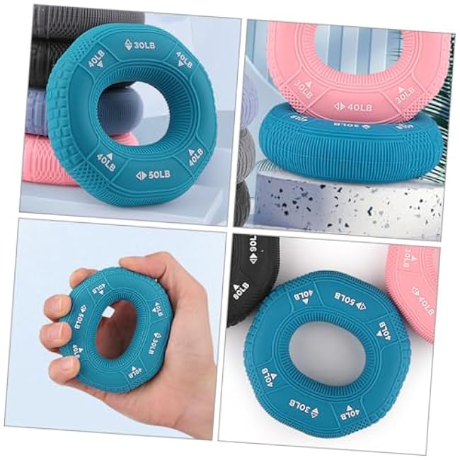 Finger Strengthener Hand Grip Trainer with Resistance Levels Silicone Massage Ring for Finger and Forearm Workout Compact Stress Relief Tool for Musicians Climbers Tennis Players