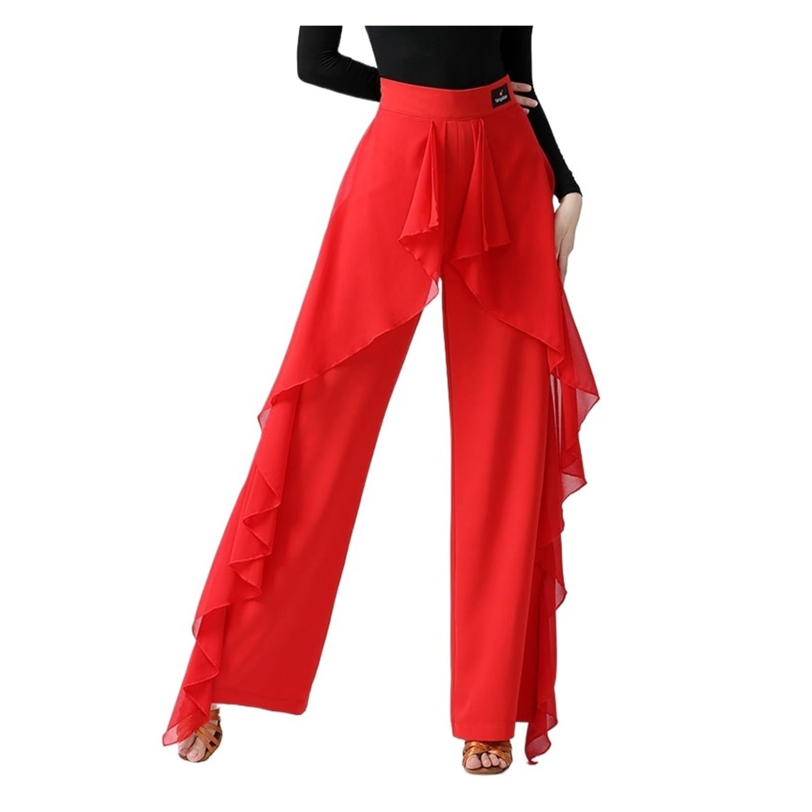 Pantalones de Baile Latino poliéster | Danza latina multicolor S-3XL: práctica de actuación