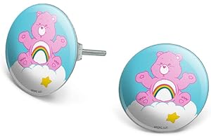 Care Bears Cheer Bear Novelty Silver Plated Stud Earrings