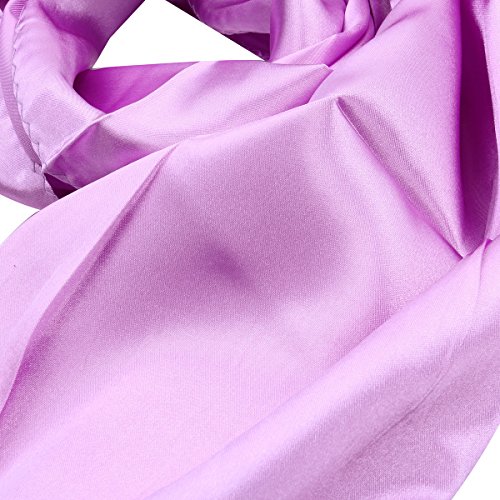TrendsBlue Elegant Silk Feel Solid Color Satin Oblong Scarf Wrap3