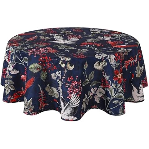 Home Direct Stain Resistant Round Tablecloth 180cm Cover