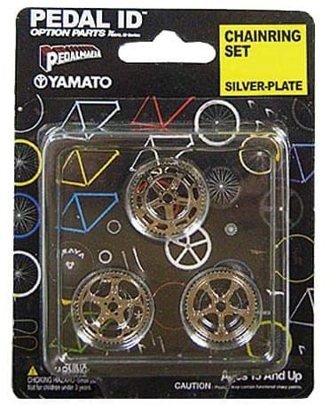 Toynk Pedal Id 1:9 Scale Bicycle: Chain Ring Set: Silver Plate