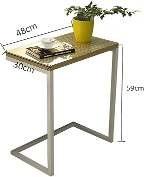 SHABOZ End Table Bedside Table, Computer Table, Side Table, Sofa Side Table, C Type Coffee Table, Household Multifunctional Desk/Dining Table/Study Table, 2 Colors (Color : B)