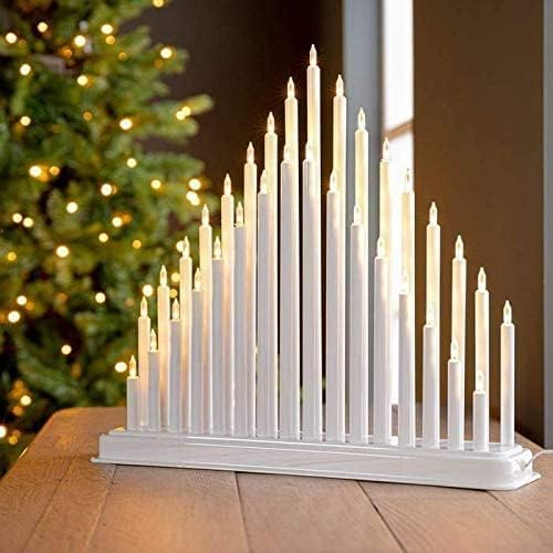 HomeZone White Christmas Candle Bridge 33 Warm White Flameless Candles