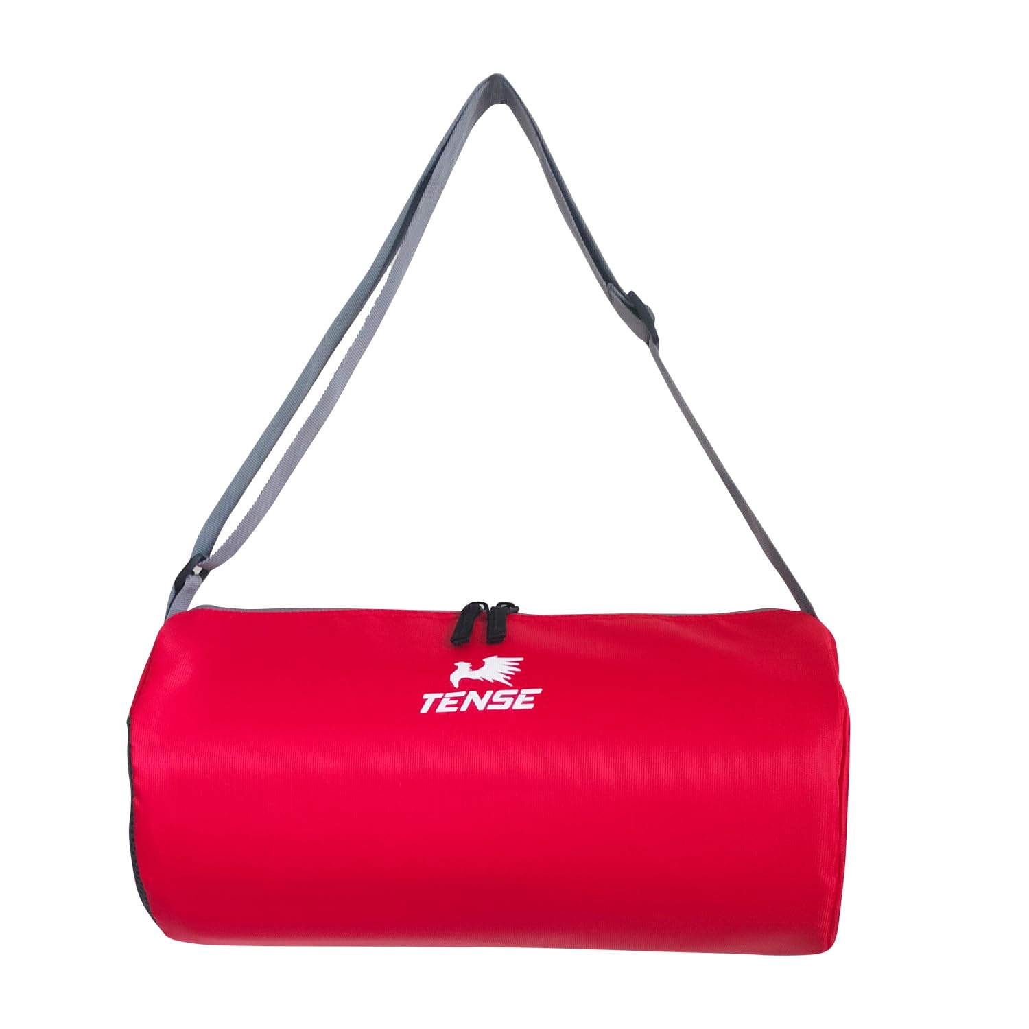25L Water Resistant Sports Duffel Gym Bag for Men & Women with Shoe Compartment & Yoga Mat Holder (RED)-image-12