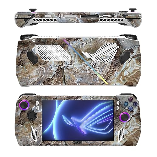 Image of MightySkins Skin Compatible with Asus ROG Ally - Brown Marble | Protective, Durable, and Unique Vinyl Decal wrap Cover | Easy to Apply, Remove, and Change Styles
